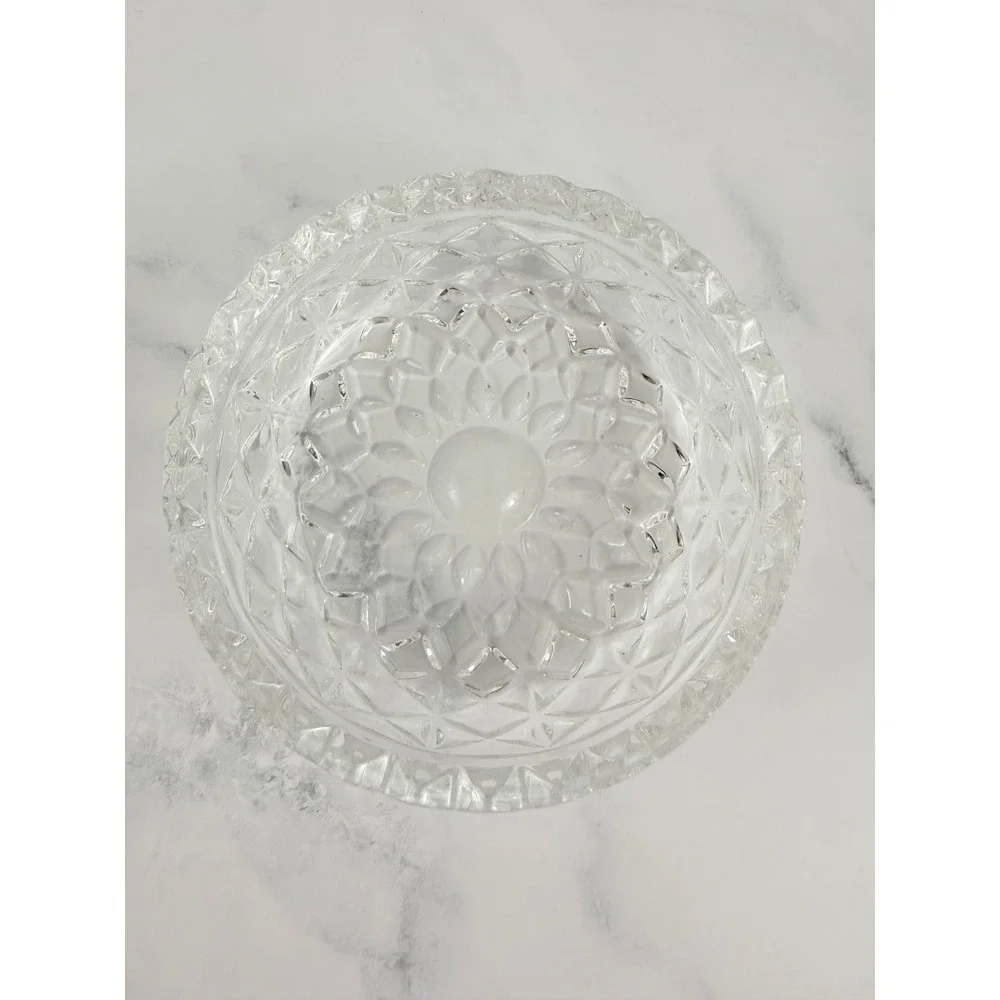 VTG‎ Brass Christmas Tree Candle Holder with Cut Crystal Insert 9 1/2